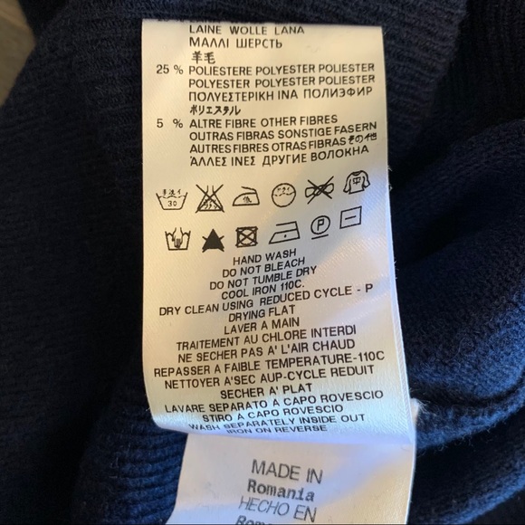 Men’s Love Moschino blue sweater w/ elbow patches - Picture 12 of 16